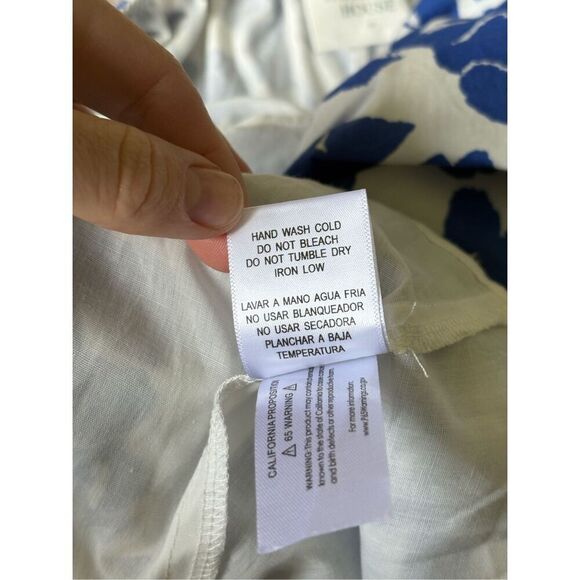 Hyacinth House Tuckernuck Blue Floral Seaport Midi Dress size S Blue White - Picture 11 of 11